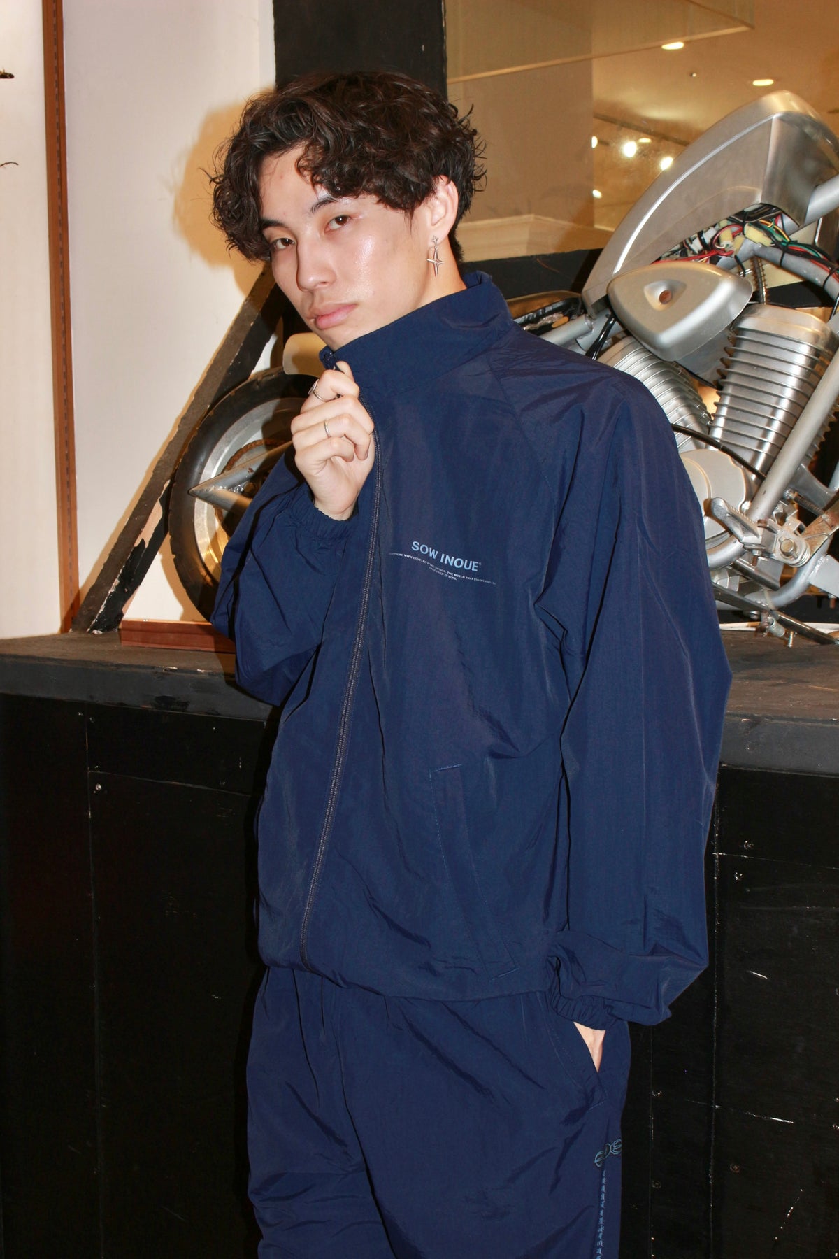 Kurikara Fudo Myoo NYLON JACKET [NAVY]