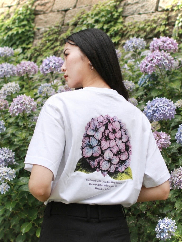 紫陽花 TEE [WHITE]