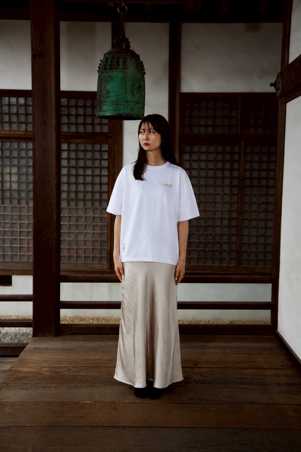 月読之迦具夜姫 BOX SILHOUETTE TEE [WHITE]