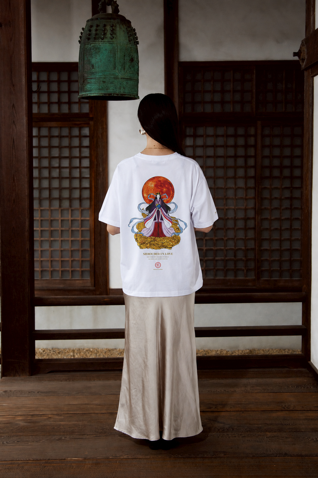 月読之迦具夜姫 BOX SILHOUETTE TEE [WHITE]