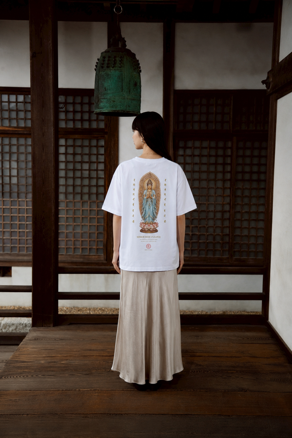 釈迦如来 BOX SILHOUETTE TEE [WHITE]