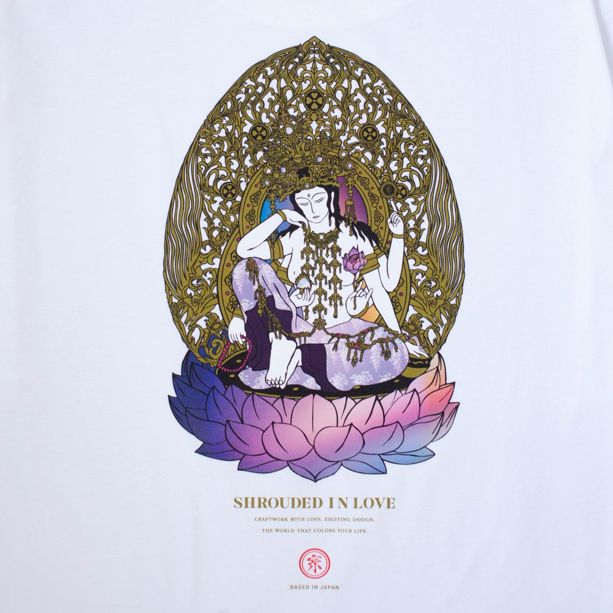 如意輪観音 BOXSILHOUETTE  TEE [WHITE]