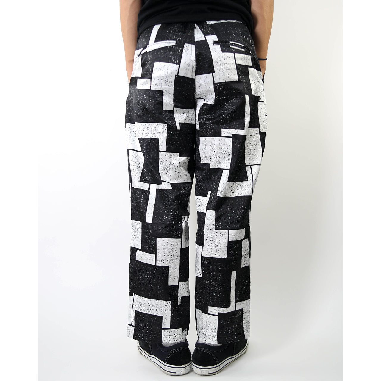 KAWARA PATCHWORK PANTS【WHITE/BLACK】