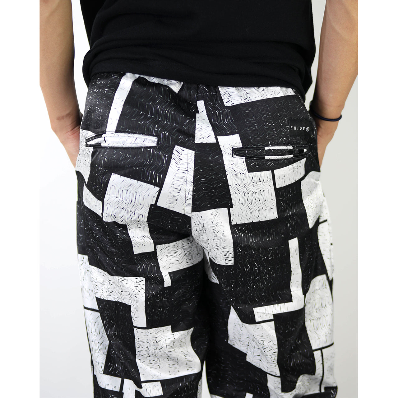KAWARA PATCHWORK PANTS【WHITE/BLACK】
