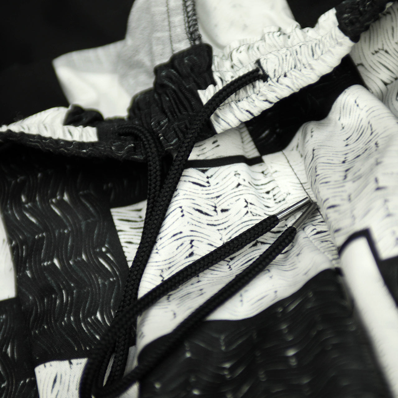 KAWARA PATCHWORK PANTS【WHITE/BLACK】