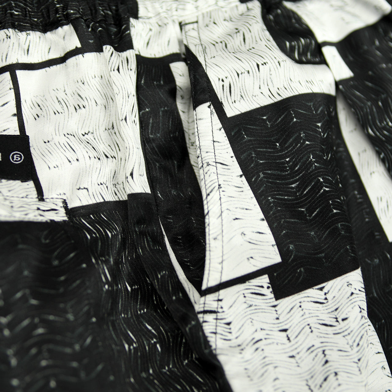 KAWARA PATCHWORK PANTS【WHITE/BLACK】