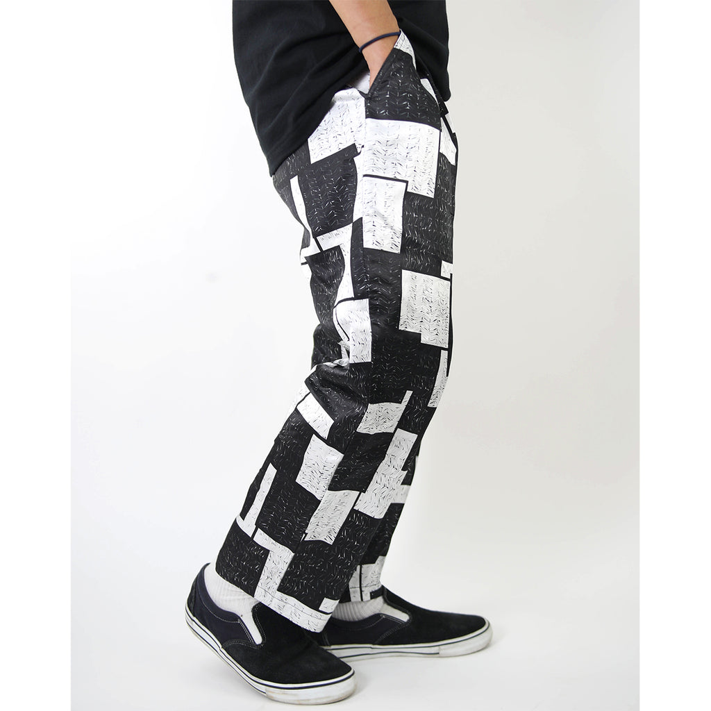 KAWARA PATCHWORK PANTS【WHITE/BLACK】