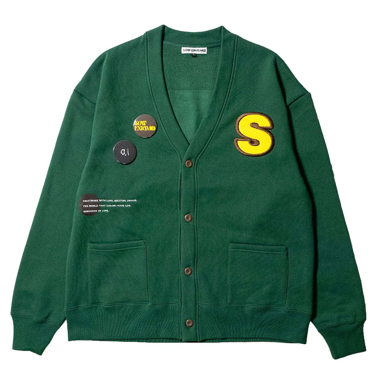 SOW ENiGM@ SWEAT CARDIGAN [GREEN]