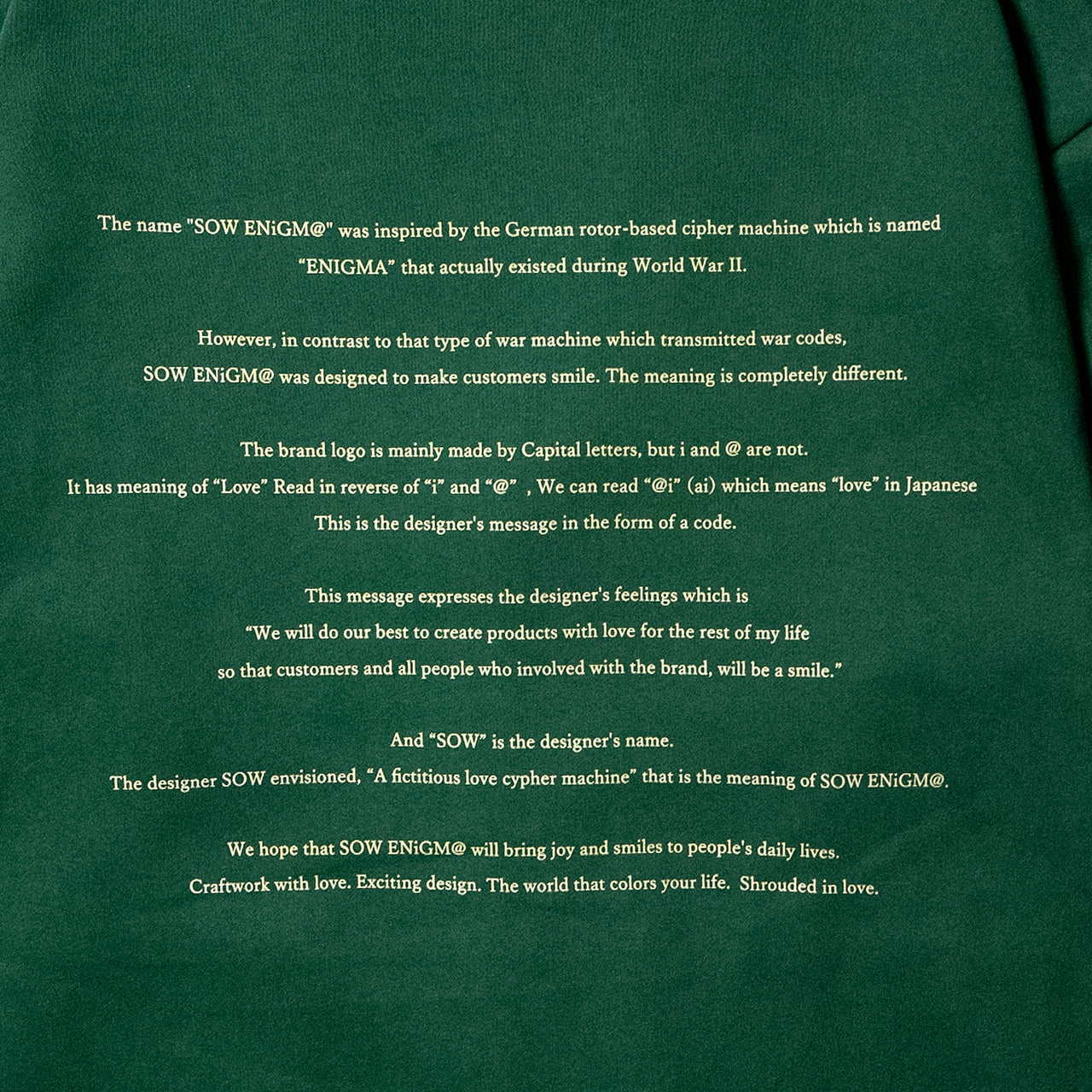 SOW ENiGM@ SWEAT CARDIGAN [GREEN]