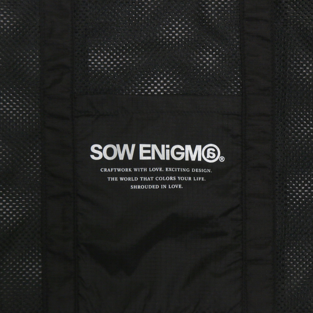 SOW ENiGM@ NYLON MESH BAG【BLACK】