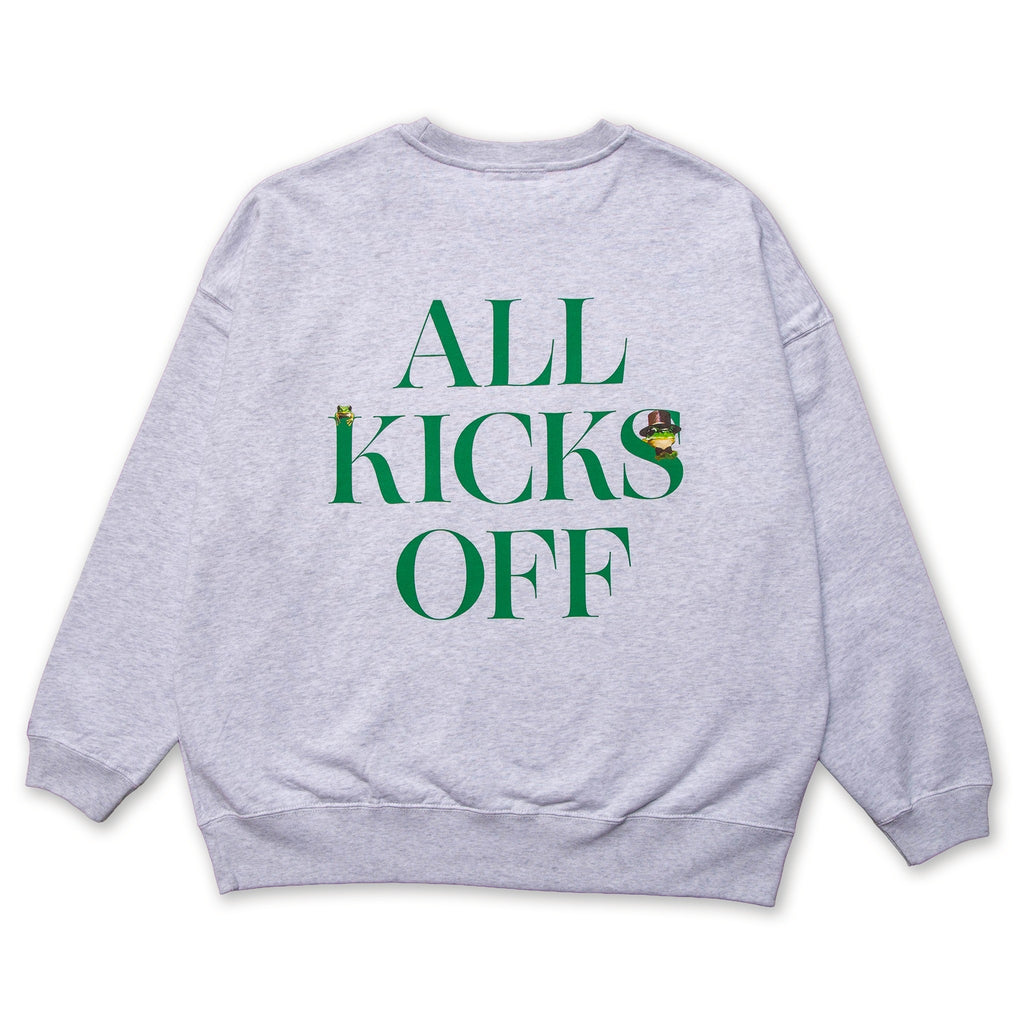 ALL KICKS OFF CREWNECK【ASH】