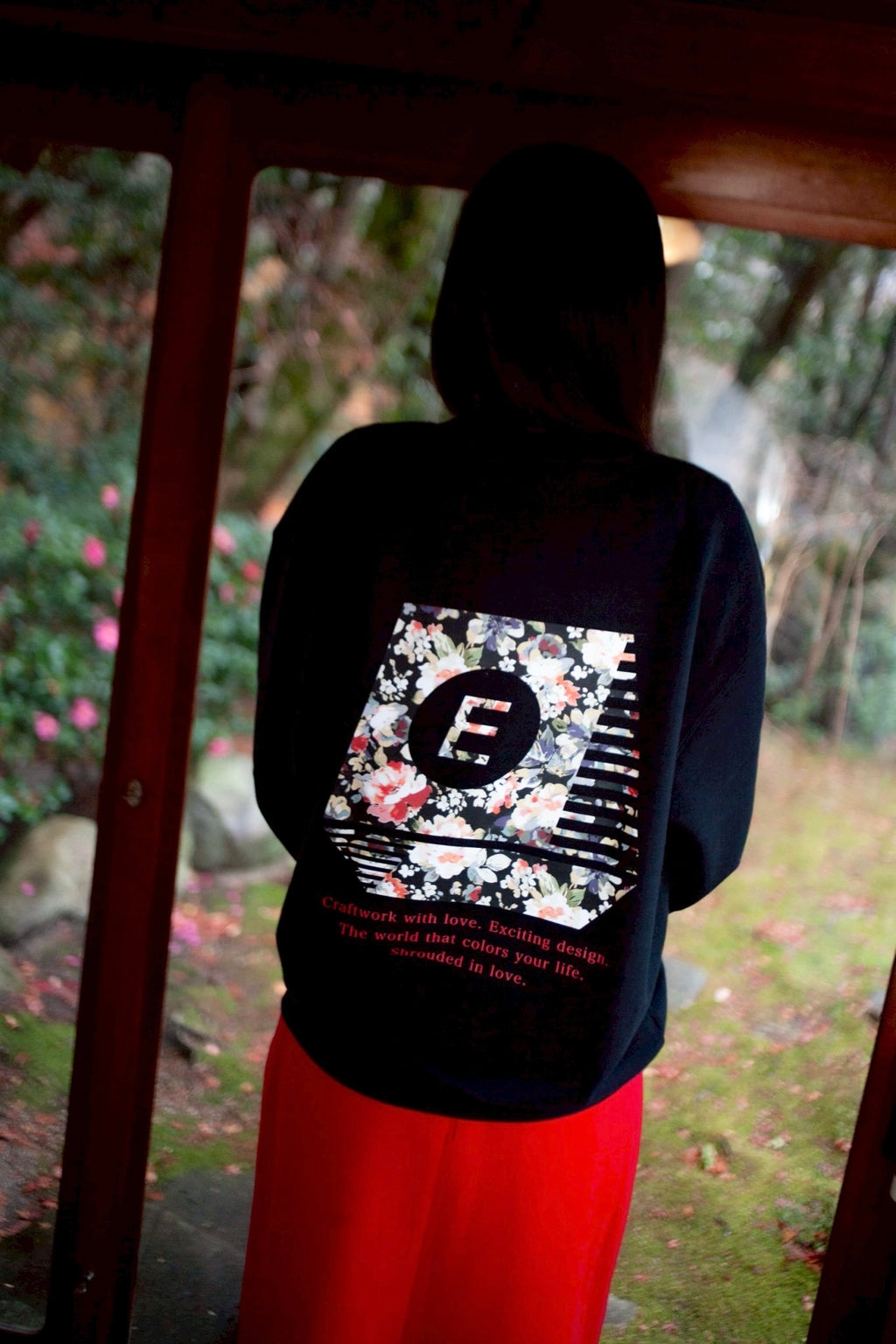 FLOWER CREWNECK【BLACK】