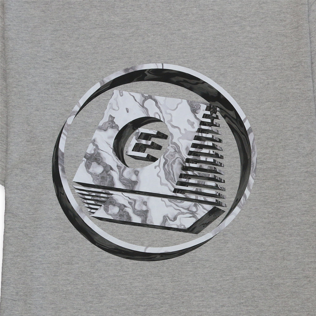 SE@ MARBLE LOGO TEE【GRAY】