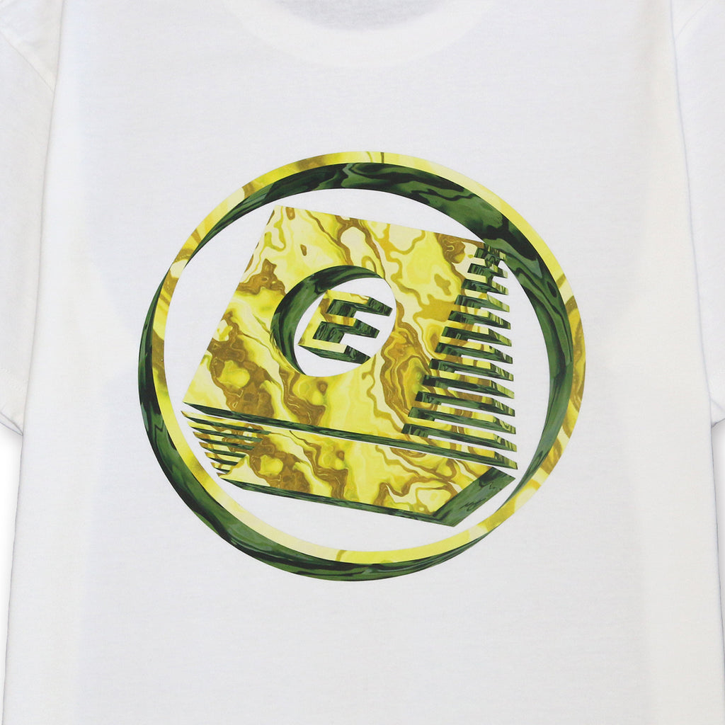 T-SHIRT AVEC LOGO MARBRE SE@ [BLANC]