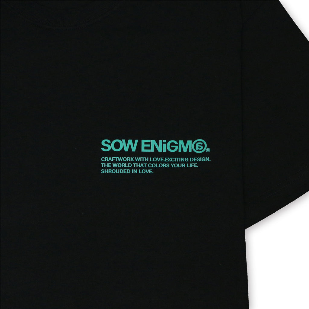 T-SHIRT SE@ LOGO MARBRE [NOIR]