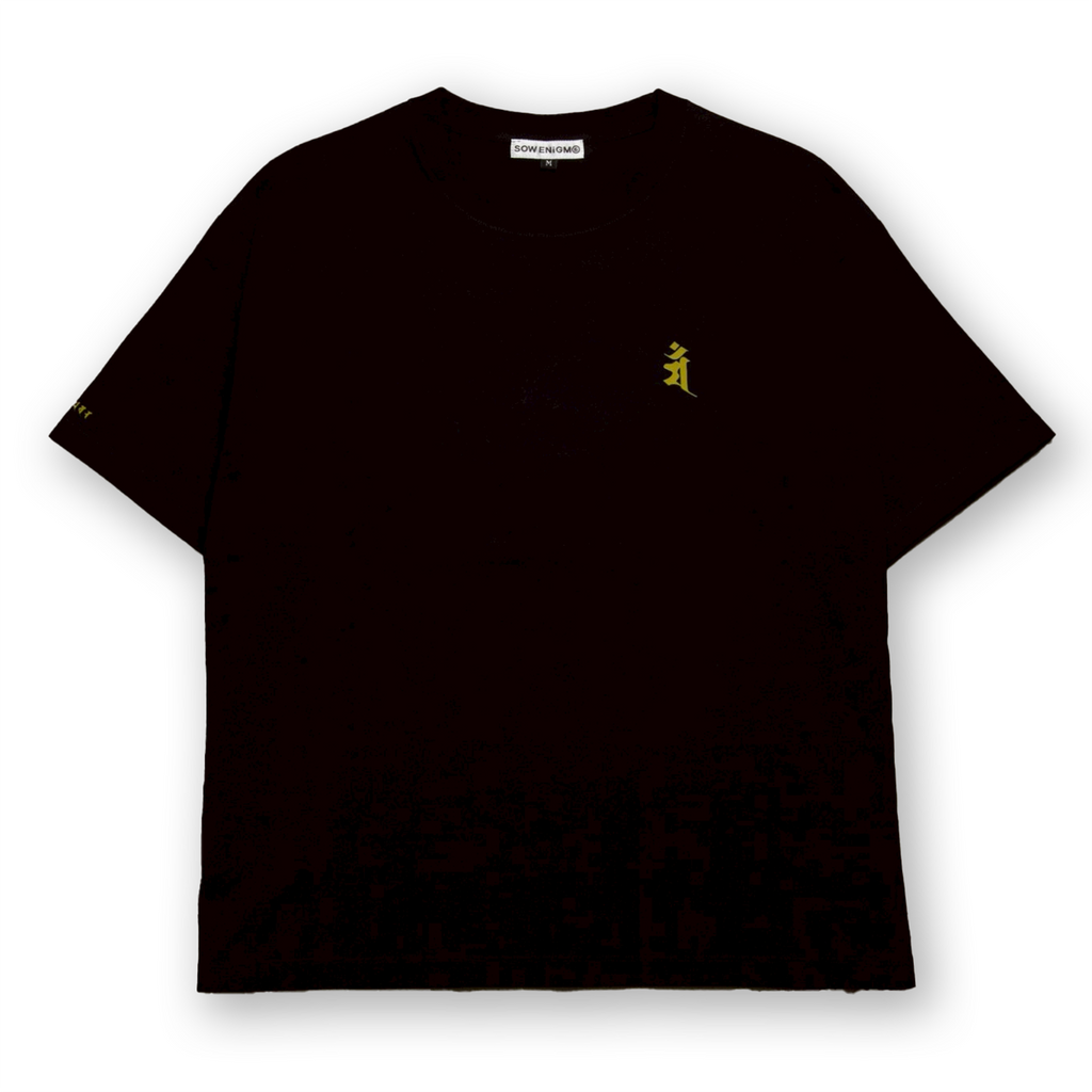 文殊菩薩 BOX SILHOUETTE TEE [BLACK]