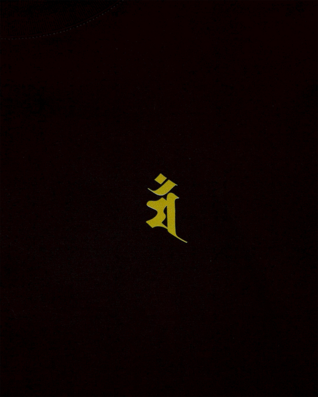 文殊菩薩 BOX SILHOUETTE TEE [BLACK]