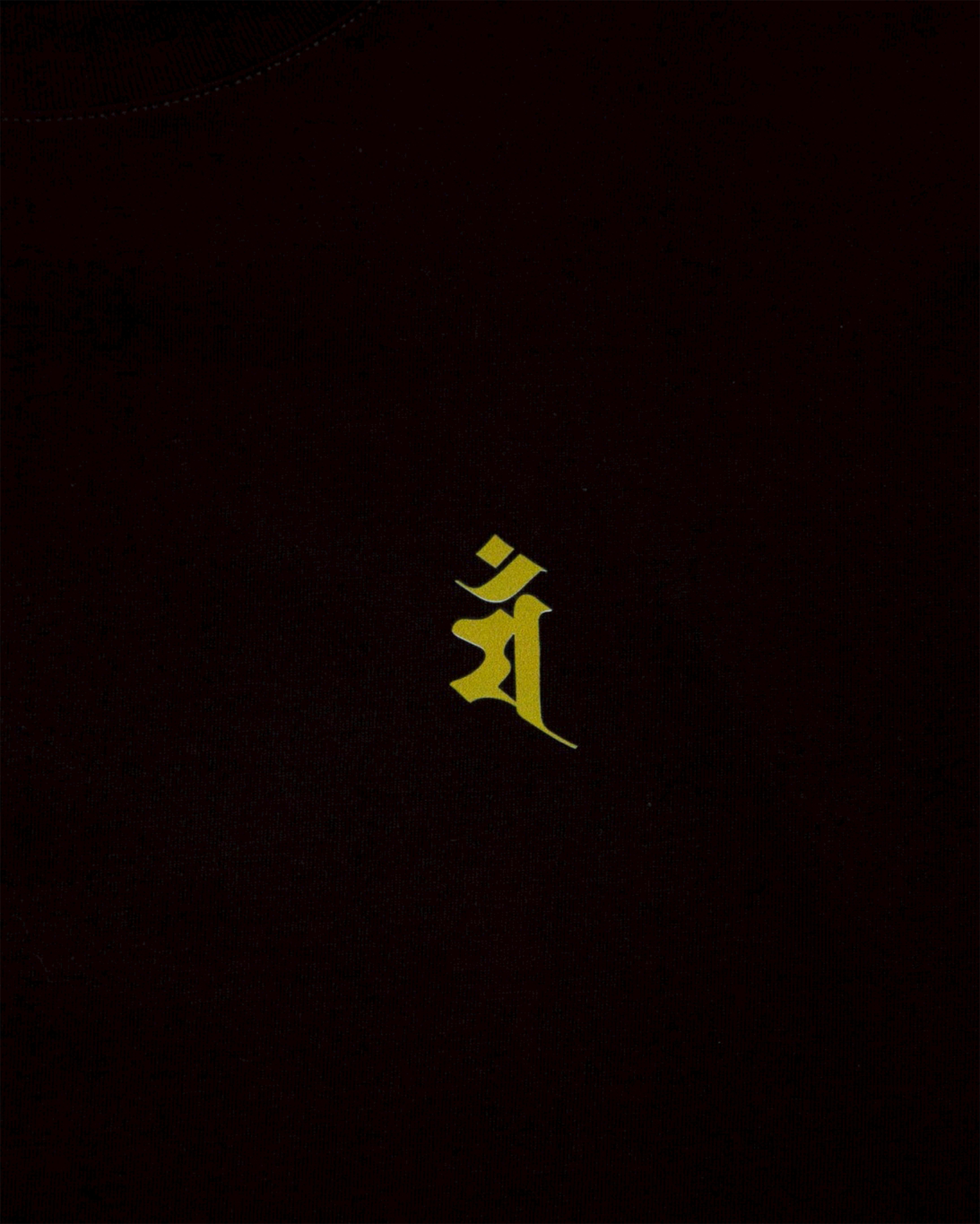 文殊菩薩 BOX SILHOUETTE TEE [BLACK]
