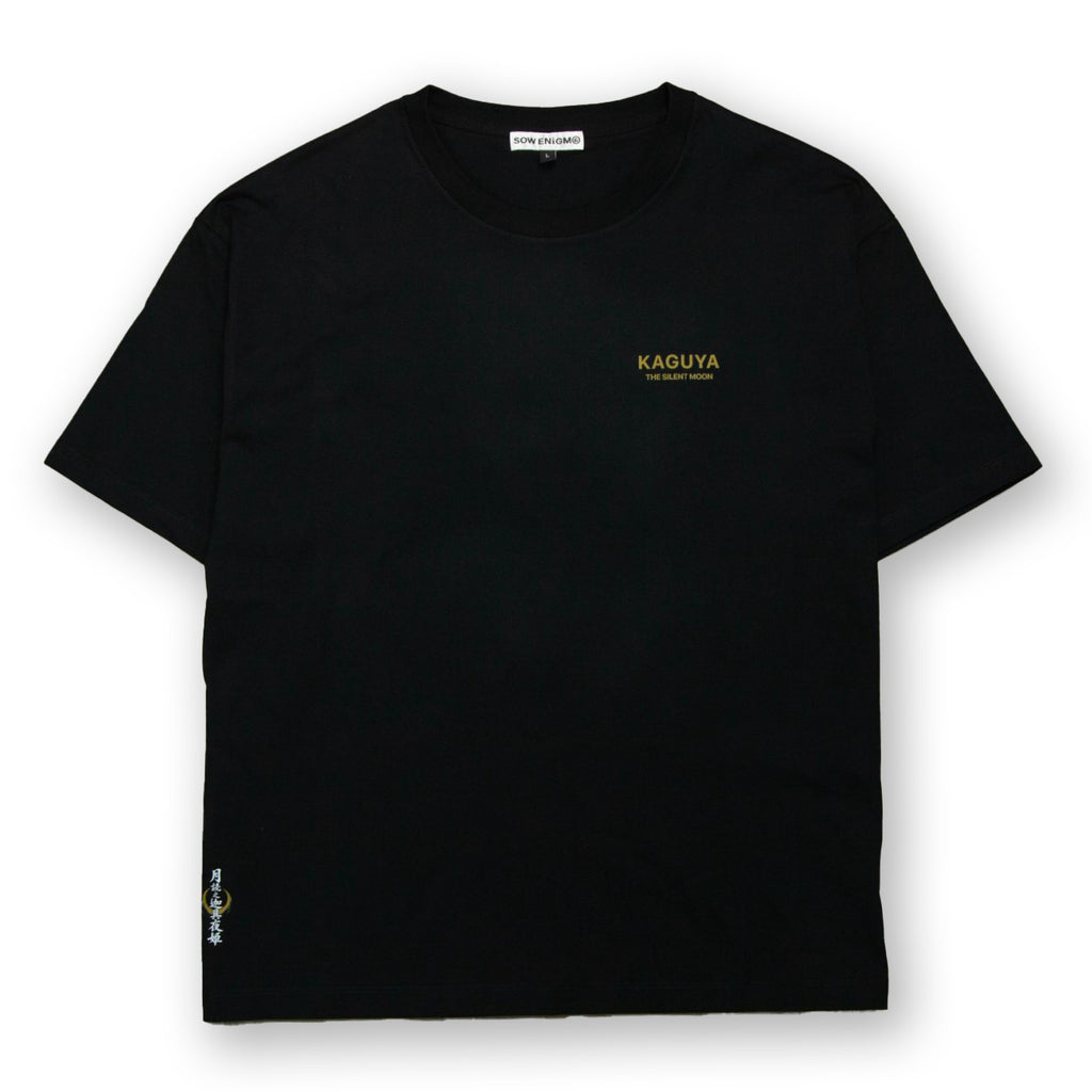 月読之迦具夜姫 BOX SILHOUETTE TEE [BLACK]