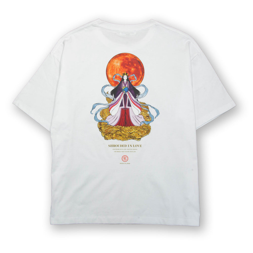 月読之迦具夜姫 BOX SILHOUETTE TEE [WHITE]