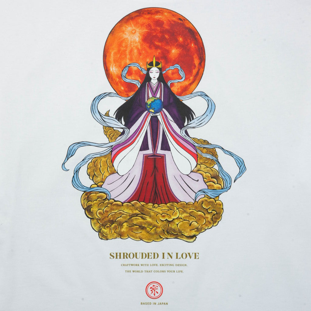 月読之迦具夜姫 BOX SILHOUETTE TEE [WHITE]