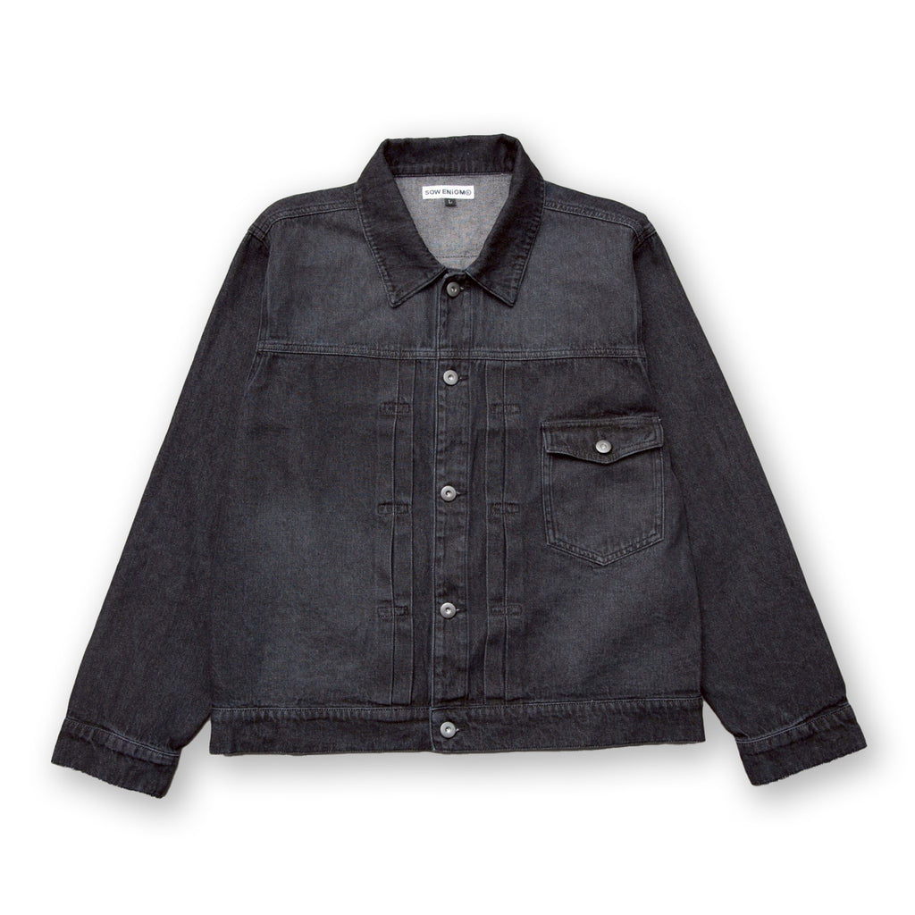震電 DENIM JACKET [BLACK]