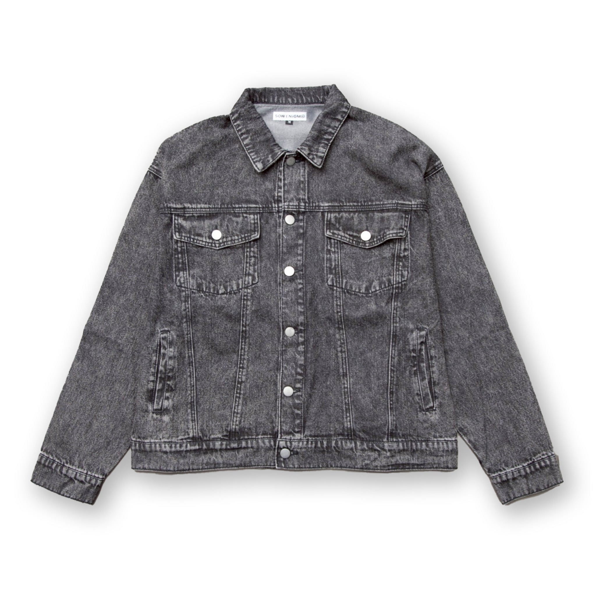秋水 DENIM JACKET [WASHED BLACK]