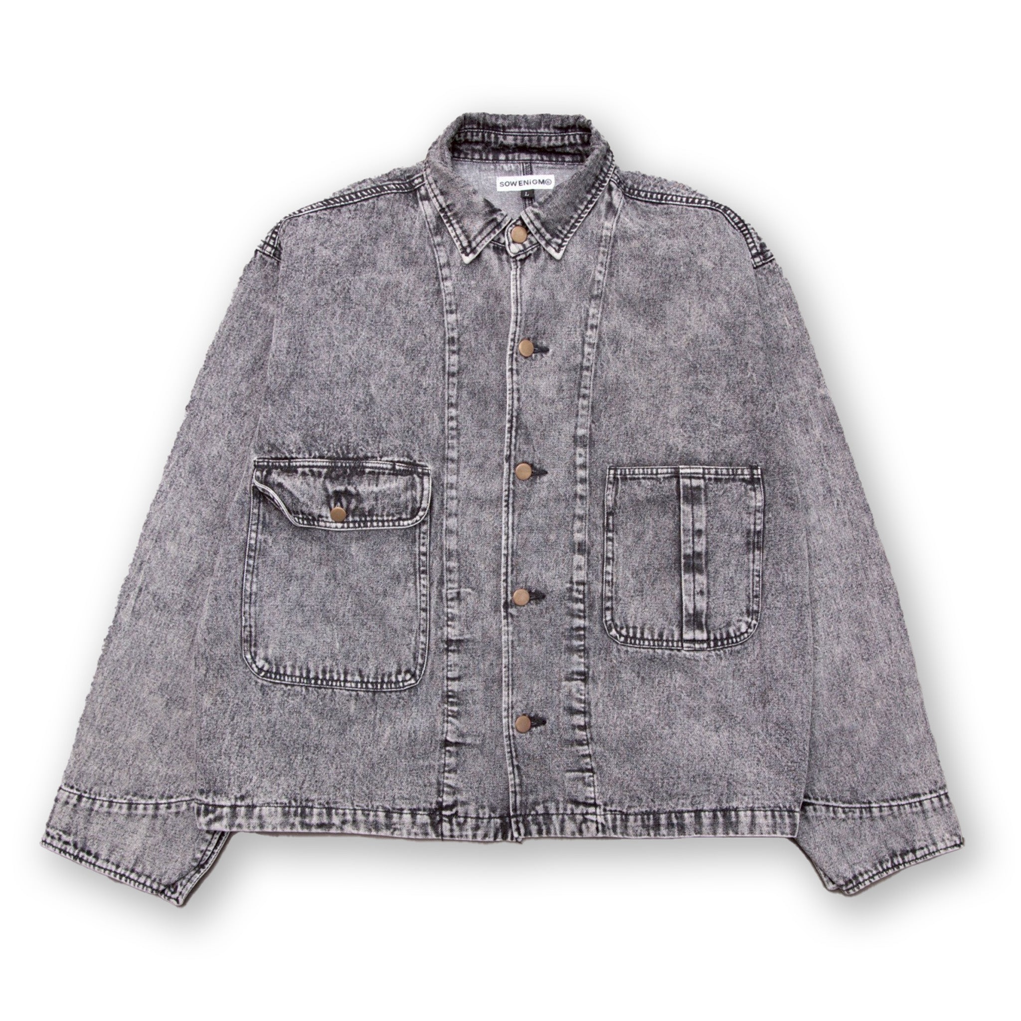 橘花 DENIM JACKET [BLACK] – SOW INOUE ONLINE STORE