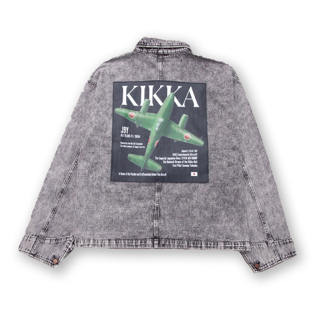 橘花 DENIM JACKET [BLACK]