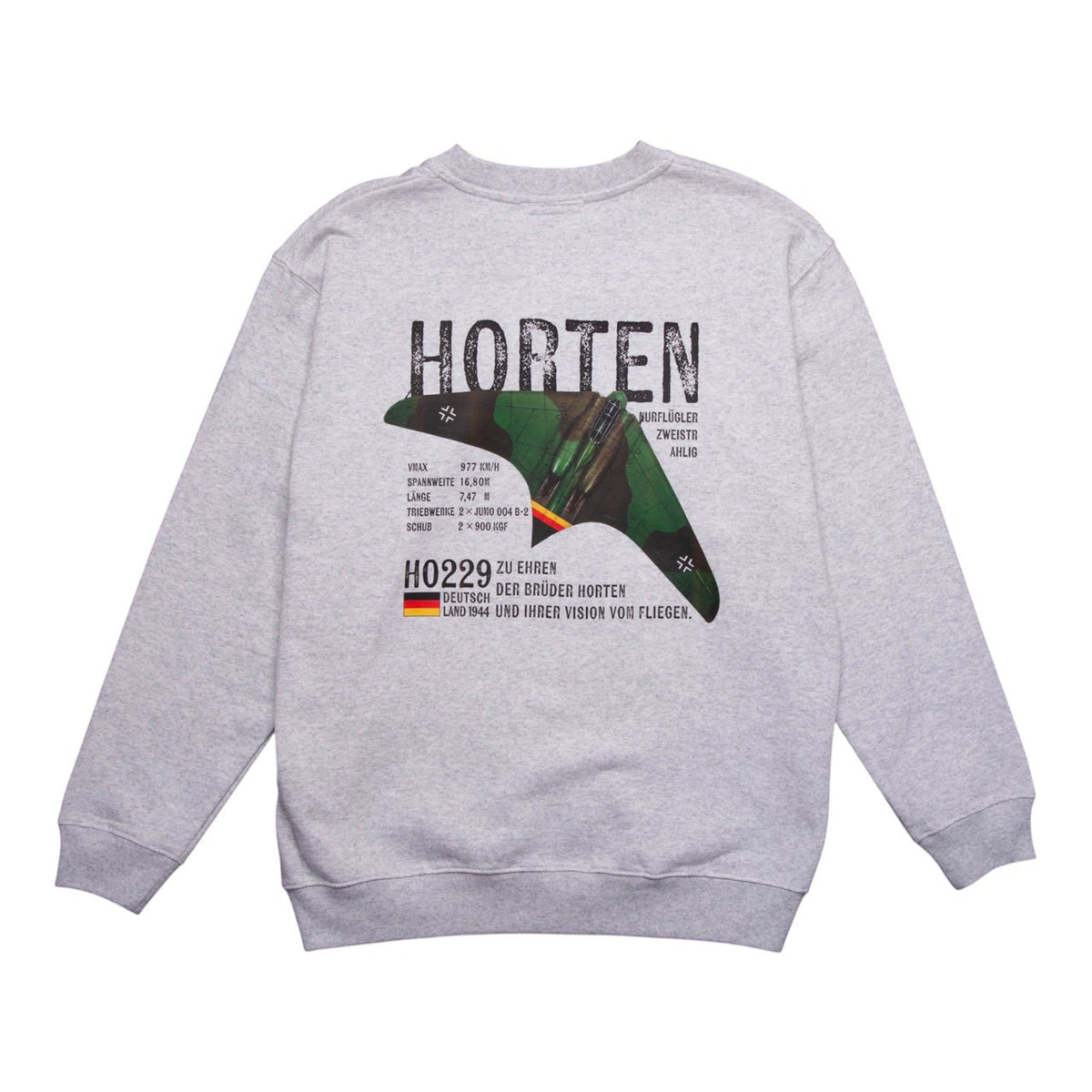 HORTEN Ho229 CREW NECK [ASH]