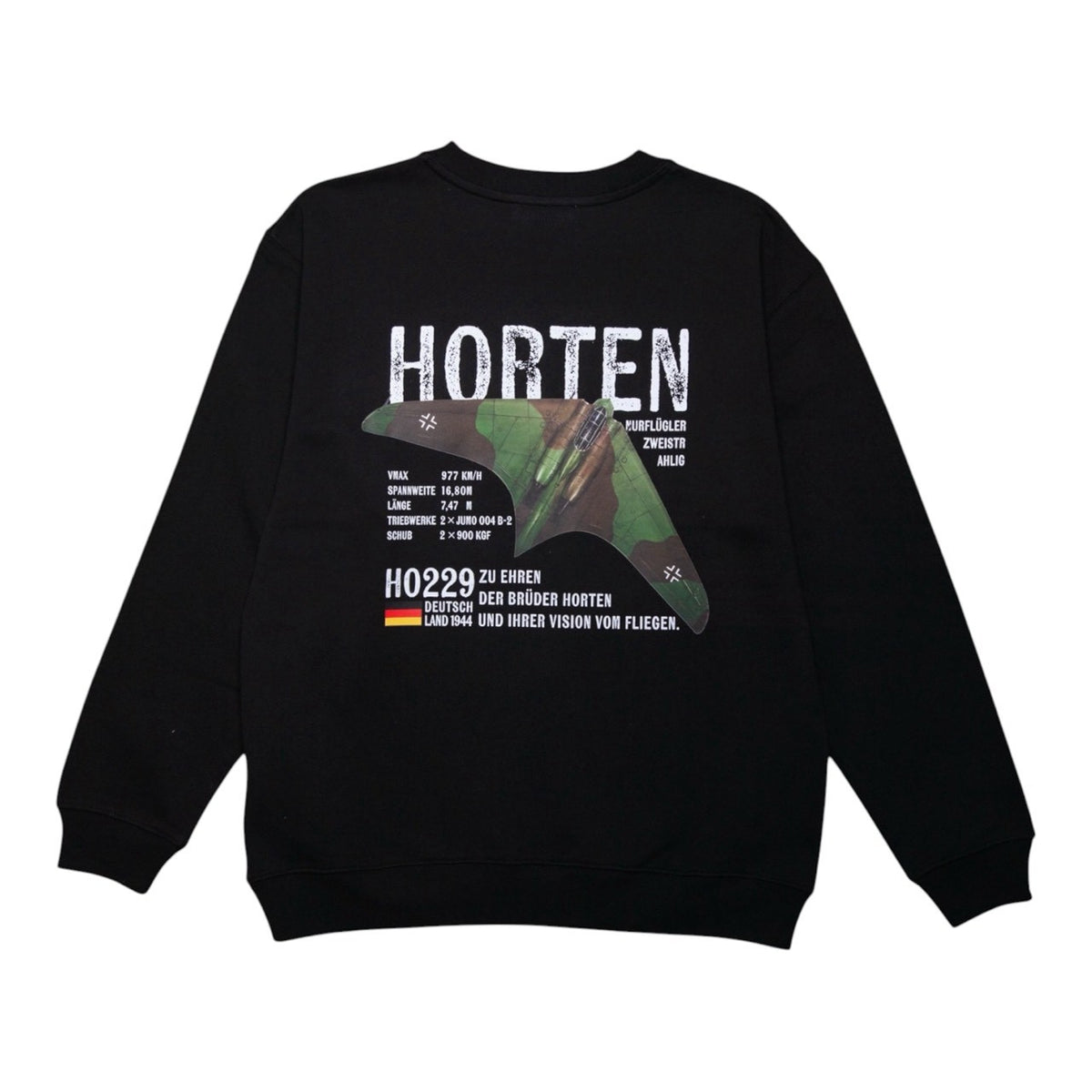 HORTEN Ho229 CREW NECK [BLACK]