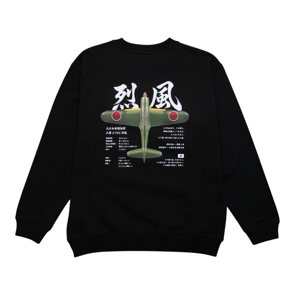 烈風 CREW NECK [BLACK]