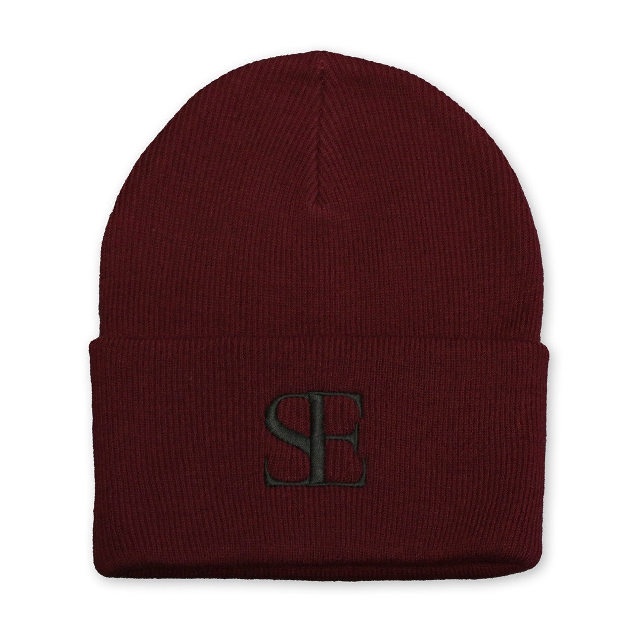 SE LOGO KNIT HAT【MAROON】