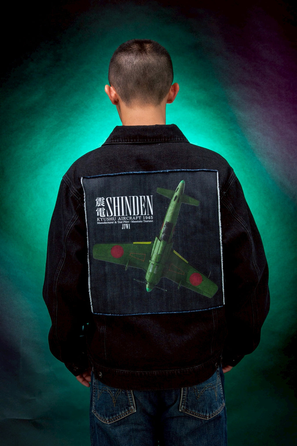 震電 DENIM JACKET [BLACK]