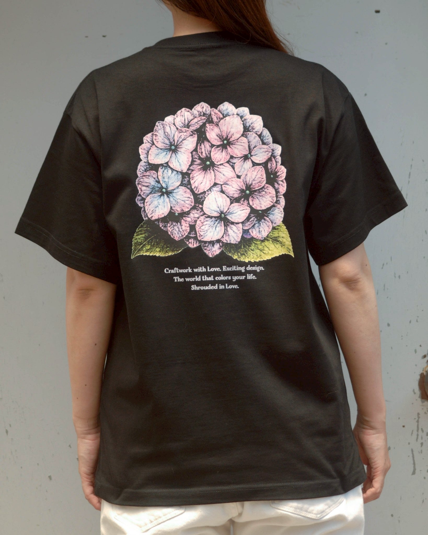紫陽花 TEE [BLACK]