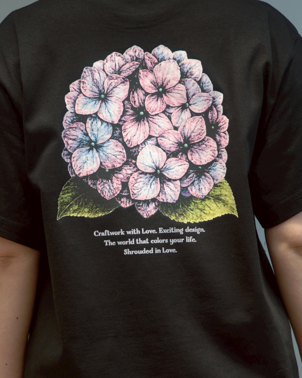 紫陽花 TEE [BLACK]