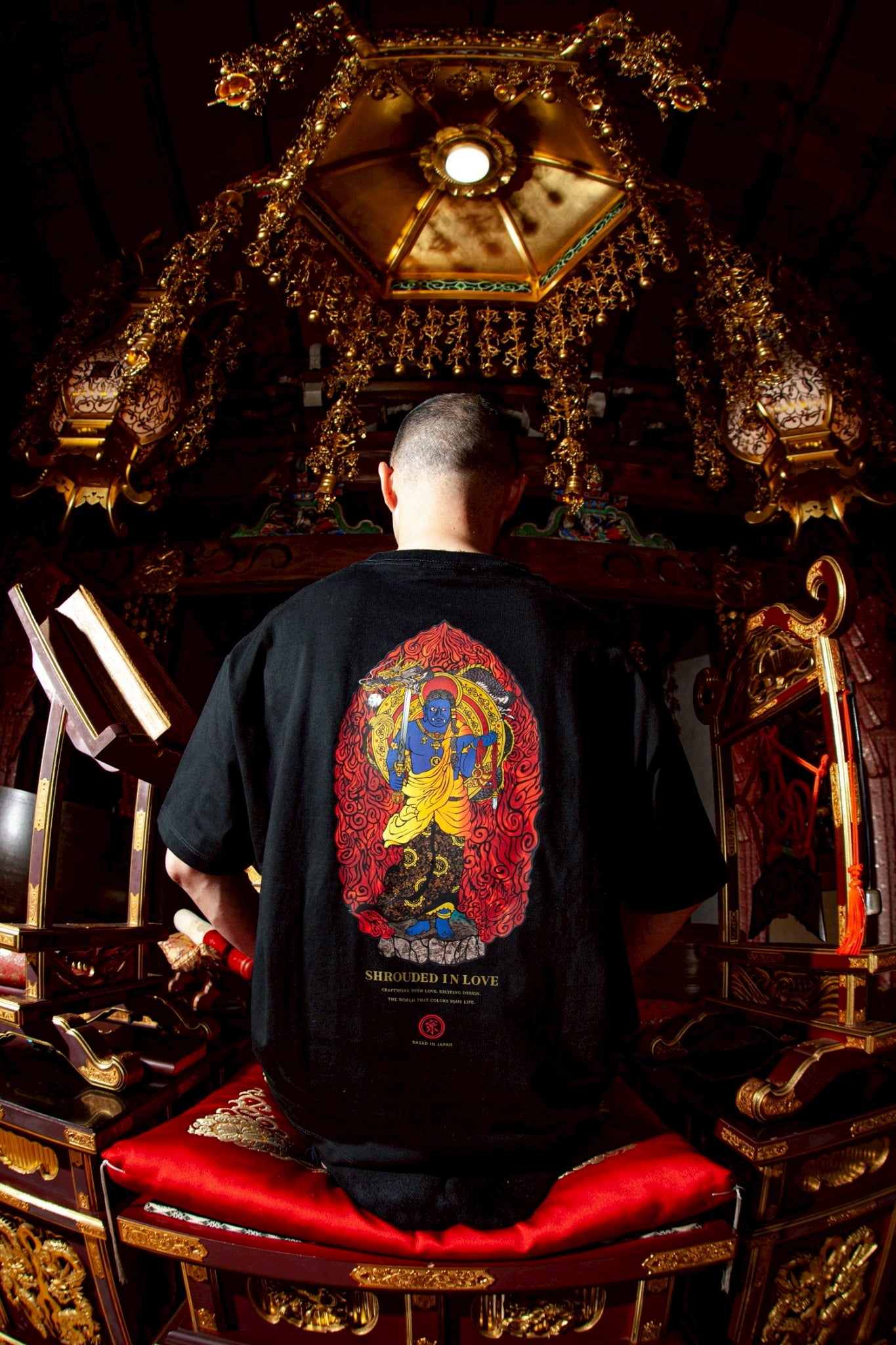倶利伽羅不動明王TEE [BLACK]