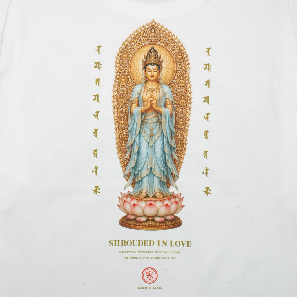 釈迦如来 BOX SILHOUETTE TEE [WHITE]