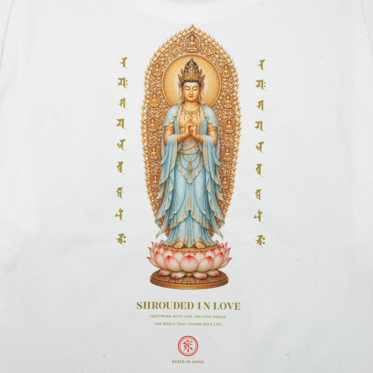 釈迦如来 BOX SILHOUETTE TEE [WHITE]