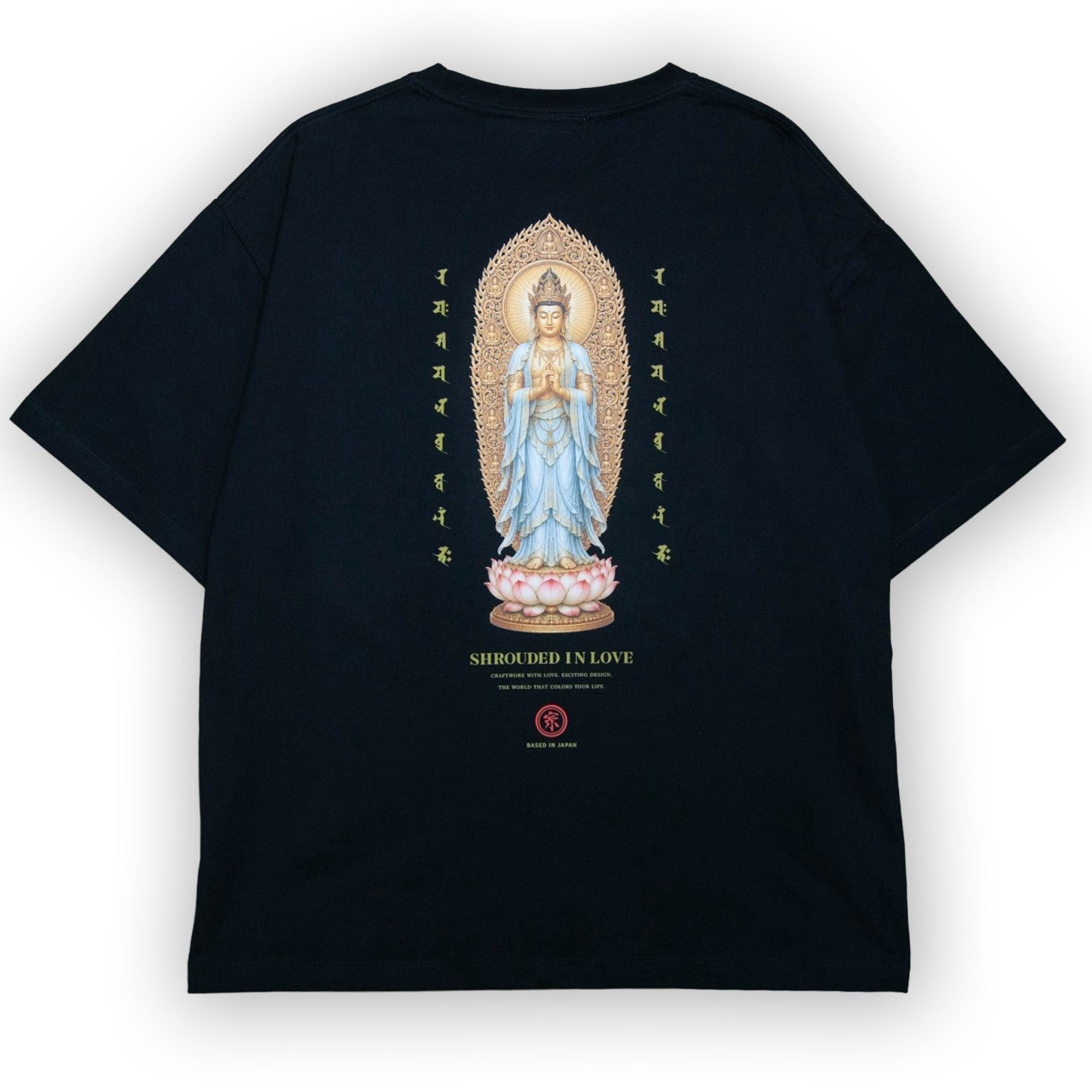 釈迦如来 BOX SILHOUETTE TEE [BLACK]