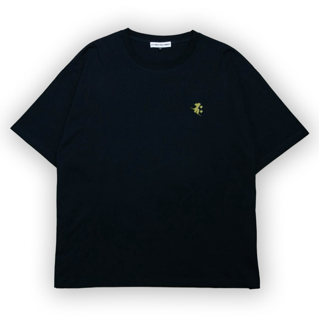 釈迦如来 BOX SILHOUETTE TEE [BLACK]