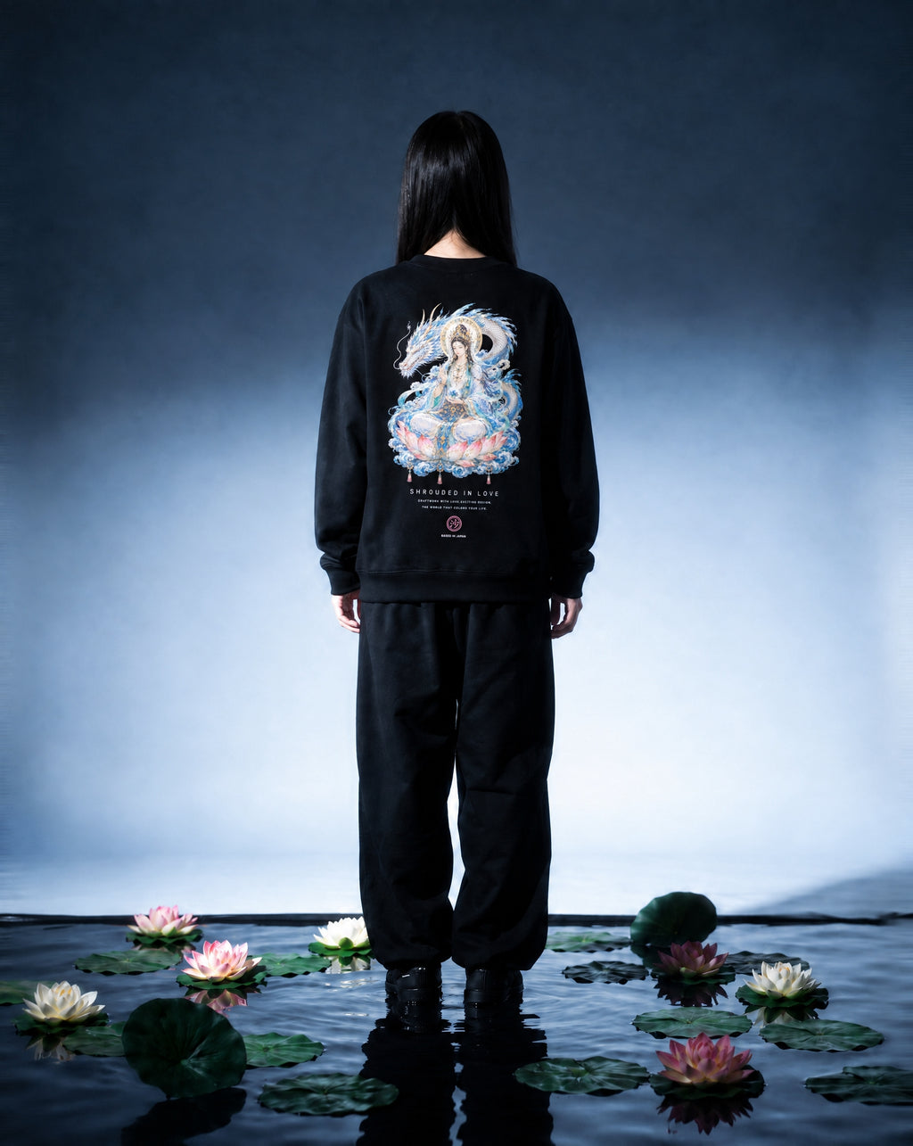 Ryujin Kannon CREW NECK [BLACK]