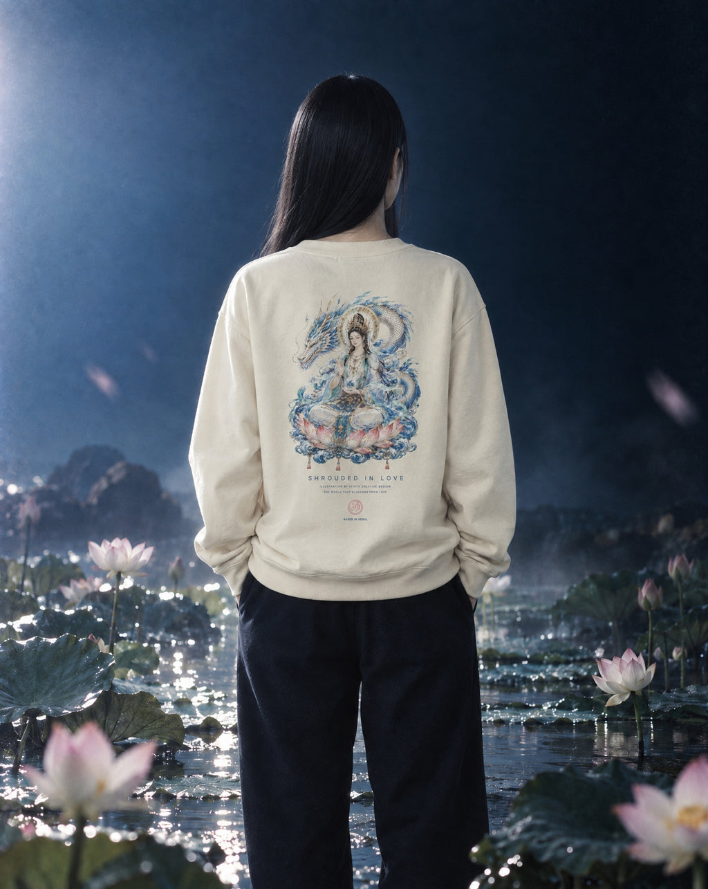 Ryujin Kannon CREW NECK [GREIGE]