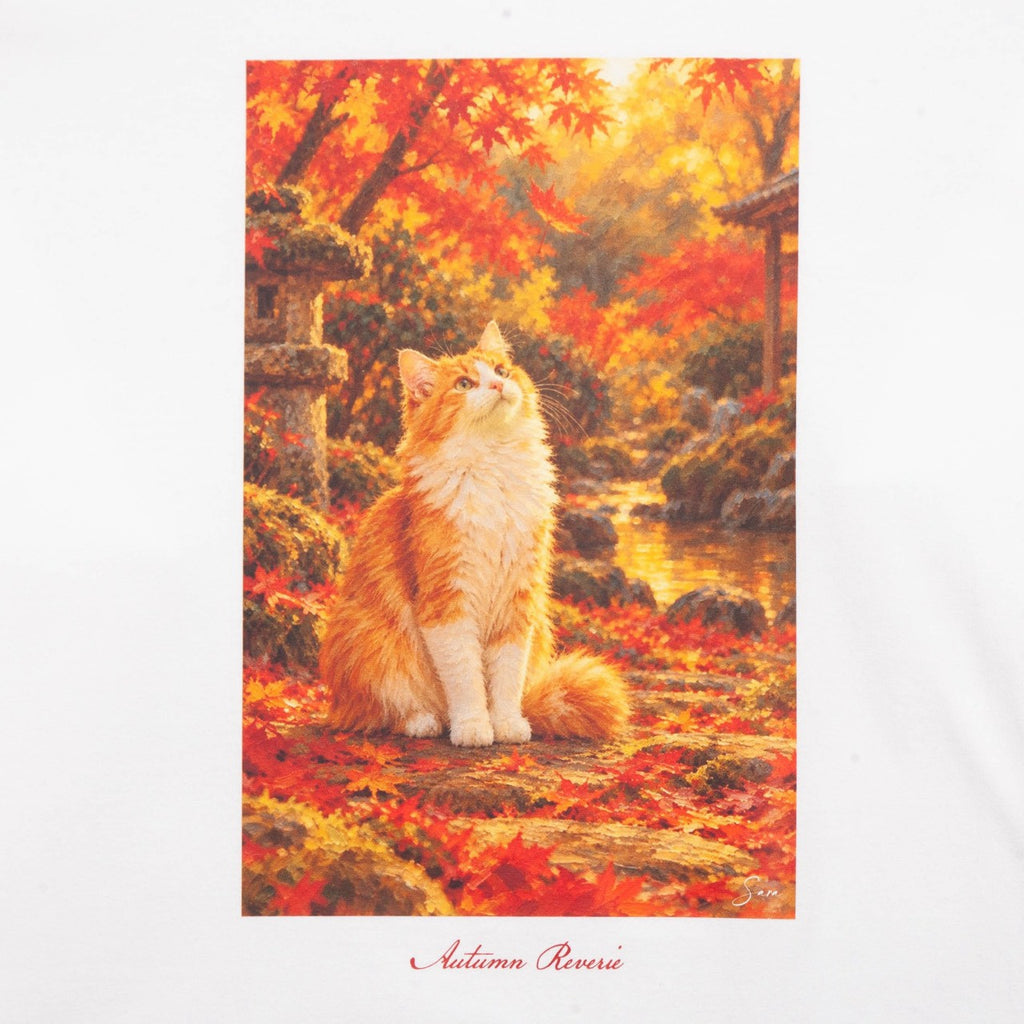 Autumn Leaves and a Cat L/S [WHITE]
