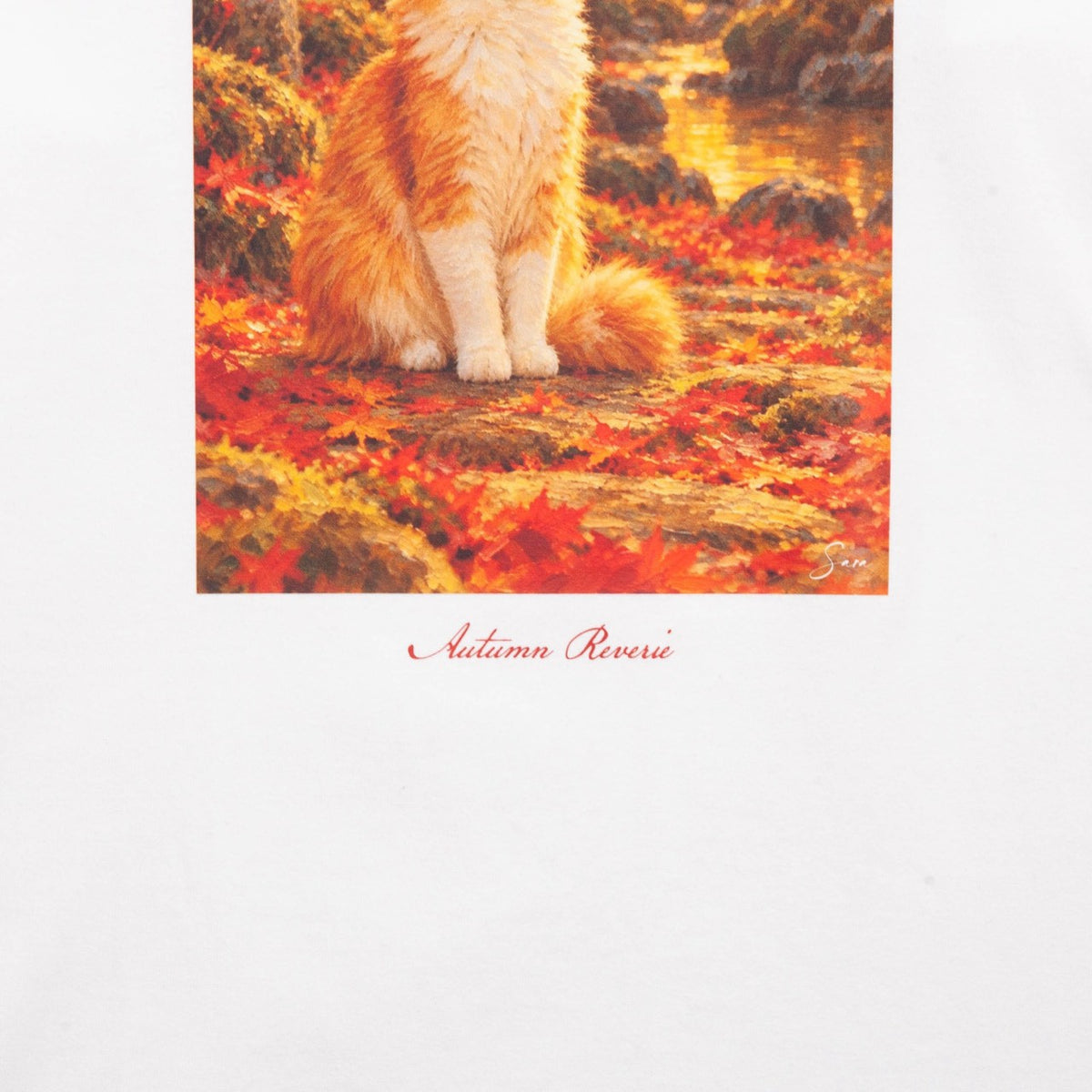 Autumn Leaves and a Cat L/S [WHITE]