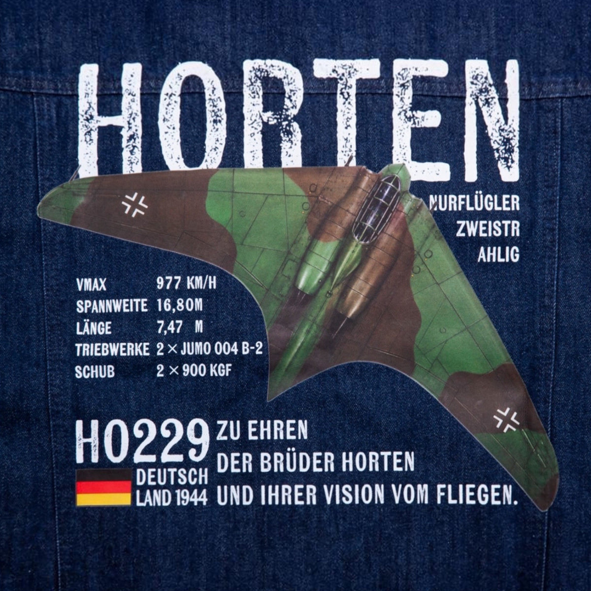 HORTEN Ho229 DENIM JACKET [NAVY]