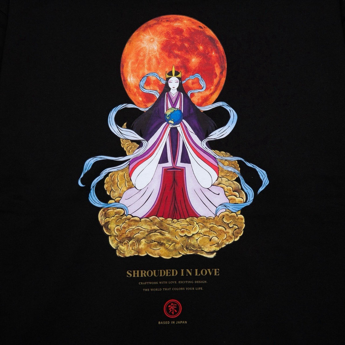 月読之加具夜姫 CREW NECK [BLACK]