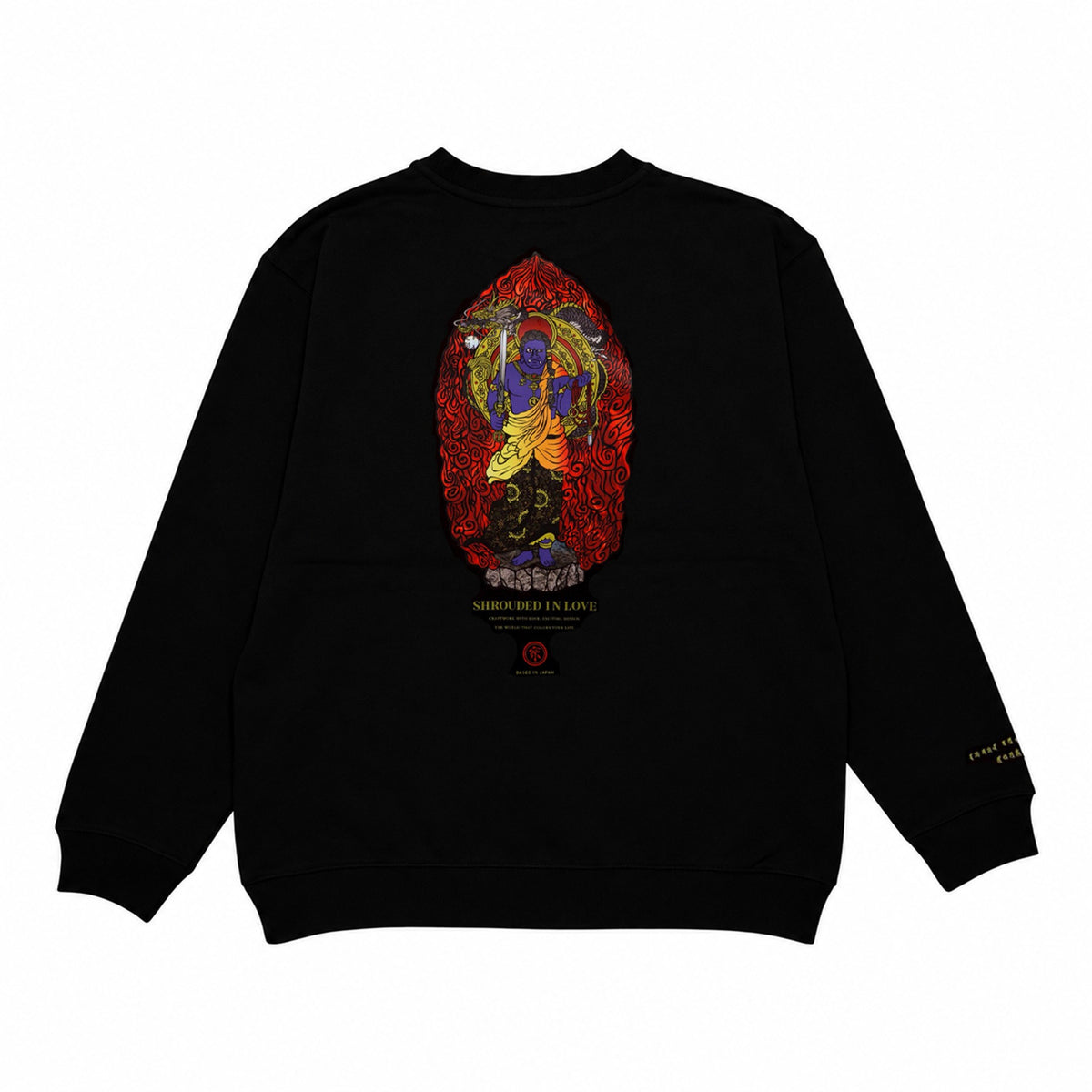Kurikara Fudo Myoo CREW NECK [BLACK]