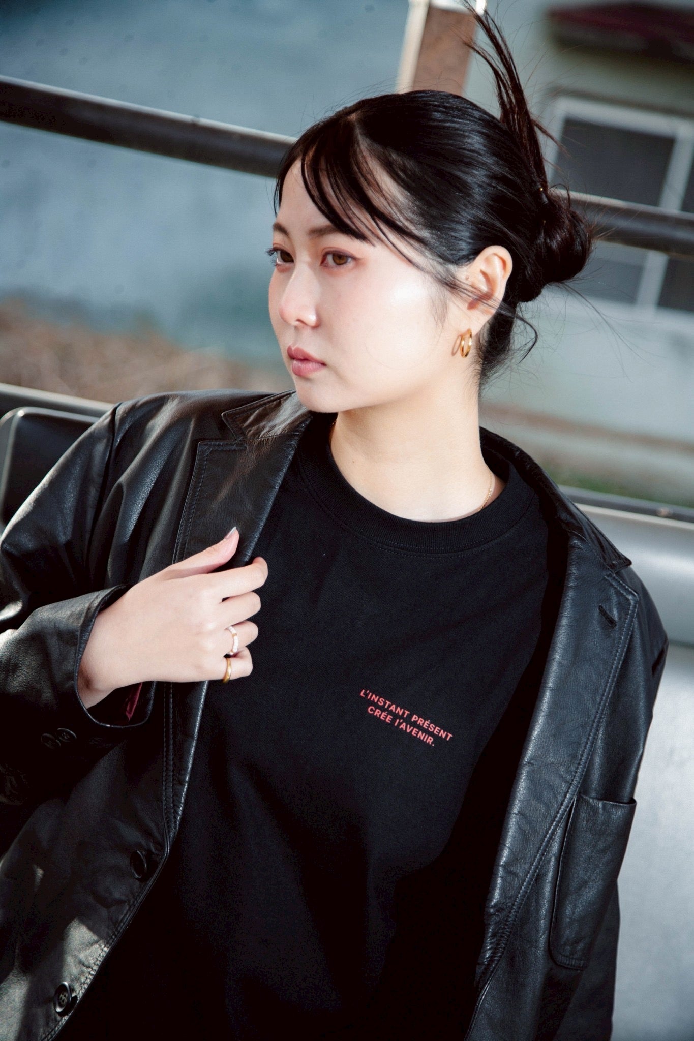 L’instant Sakura TEE [BLACK]