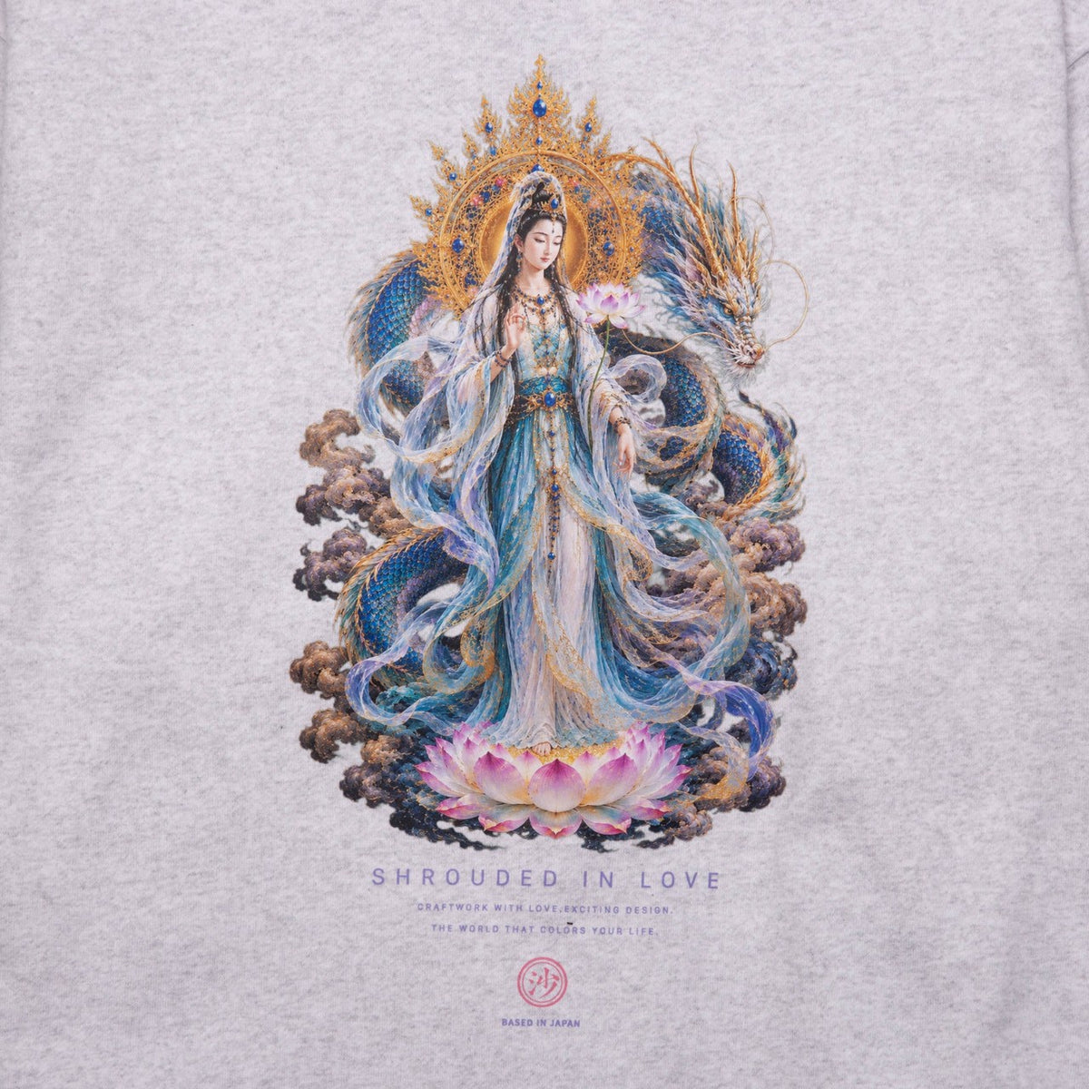 Ryujin Kannon ZIP HOODIE [ASH]